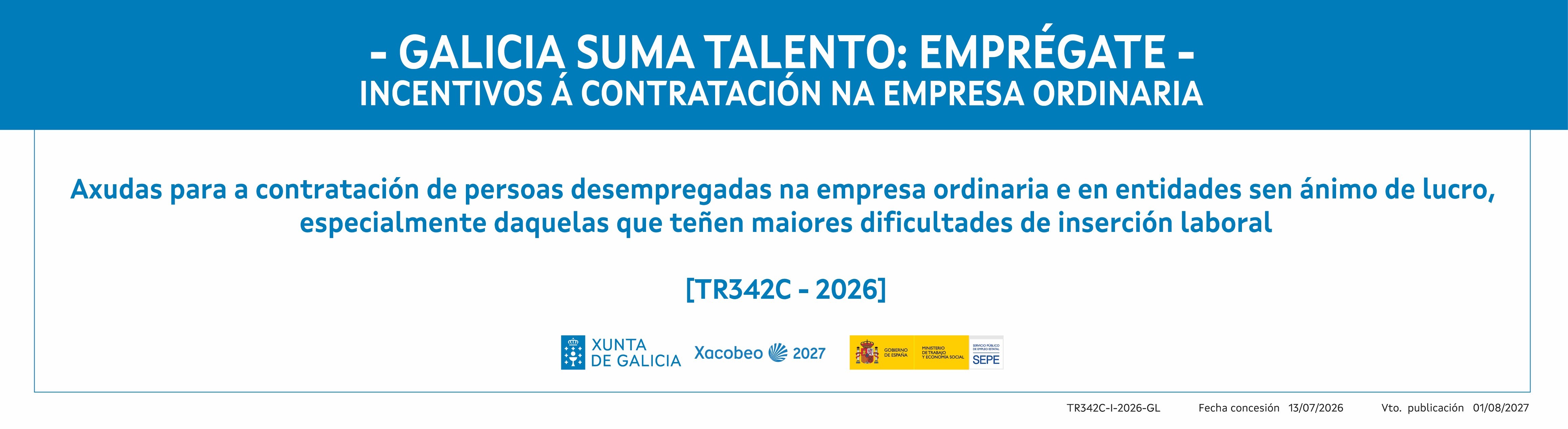 Concesión subvención Xunta
